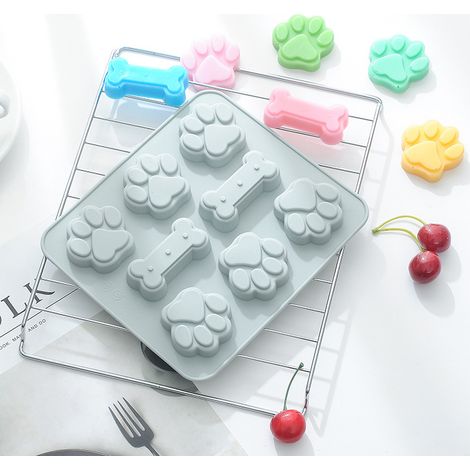 Moule En Silicone Forme De Patte De Chien - Moule À Pâtisserie Non Adhérent - Pour Chocolat Bonbons Gelée Glaces Et Gâteaux - 1 Pièce (1/5)