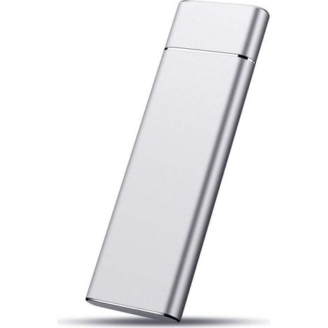 Festplattengehäuse, M.2 NGFF USB-C SSD-Gehäuse, USB 3.0 mit 5 Gbps Hochgeschwindigkeitsübertragung, USB 3.1 mit 10 Gbps Typ-C externes Metall-Festplattengehäuse für Windows 7/10 und iOS (Silber) (1/5)
