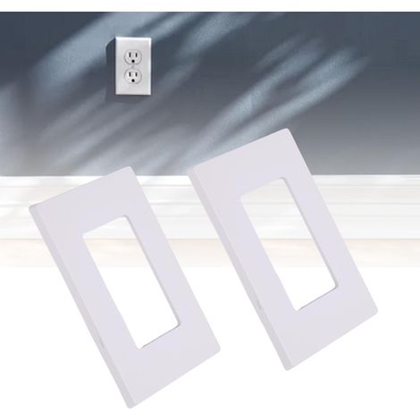 Paquete de 10 soportes de pared para panel Decora Plus, compatibles con Leviton 80301-SW – ABS resistente de 12x7 cm con fijación a presión (20 tornillos) (1/5)