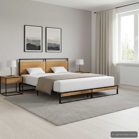 vidaXL Estructura de cama sin colchón metal 160x200 cm (1/5)