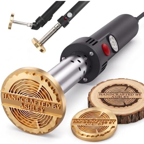 Fer de marquage électrique personnalisé pour bois et cuir Tampons à hamburger personnalisés pour aliments Noir Température contrôlée Outil de combustion du bois pour le travail du bois Bricolage