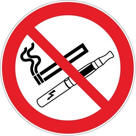 Novap – Panneau de signalisation défense de fumer et de vapoter – Rigide Ø80mm en polystyrène choc – Trous de fixation – 4021294