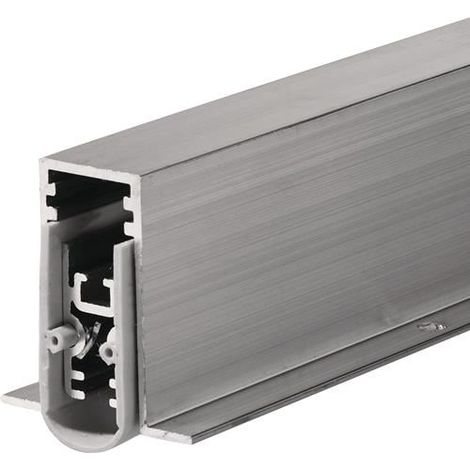 Junta  de puerta  EllenMatic  Soundproof  Omega  1  pza.L.1208mm  A.15mm  Alu.negro  plata (1/3)