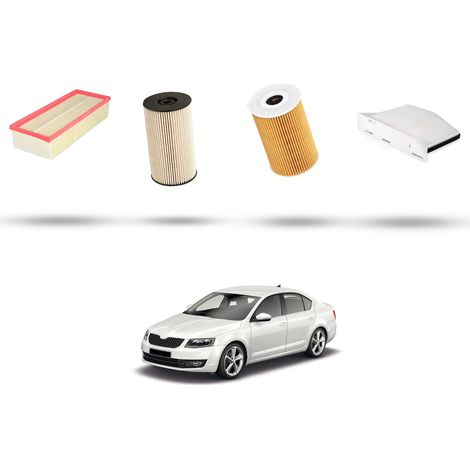 Kit tagliando 4 filtri compatibile con Skoda Octavia II 2.0 TDI 81kw Dal 2010 al 2013 (1/5)