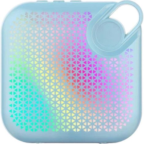 Kabelloser Bluetooth-Lautsprecher mit 3D-Soundeffekten und RGB-Ambientebeleuchtung für Heimkino (integriert, blau)