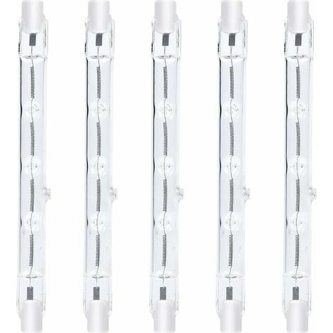 VURAHOME - 118mm R7s Dimmbare Halogen-Stiftlampe 300W Warmweiß 2800K R7s Linear 3000lm AC220-240V J118 Linearer Halogen-Flutlichtstrahler für Landschaftsbeleuchtung, Sicherheit, Straßenbeleuchtung (5 (1/5)