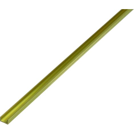 Alberts 471613 Profilo a U, Ottone, 1000 x 6 x 6 mm