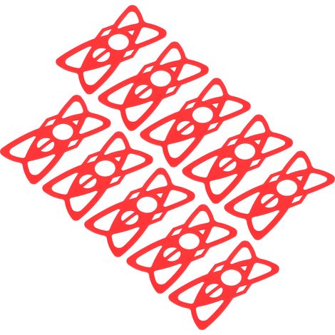Lot de 10 supports de téléphone pour vélo/moto avec cordon en silicone, fixation guidon, rouge. (1/5)