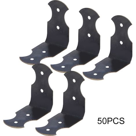 Lot de 50 coins de protection en bois pour boîte à bijoux, couvre-bords bronze, 4,5 x 1,3 cm (1/5)