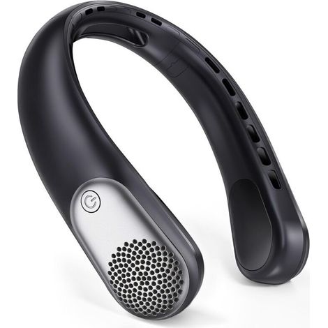 Ventilateur de cou portable, alimenté par batterie 3600 mAh, avec écran LED, 3 vitesses de vent, refroidissement rapide, ultra silencieux, rechargeable par USB, pour homme, femme, extérieur et intérie