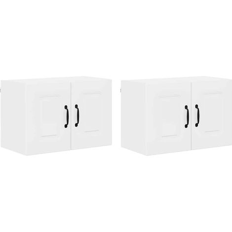 Meuble mural de cuisine,Armoire de cuisine 2 pcs Blanc brillant 60 x 31 x 40 cm CFW65149 (1/5)