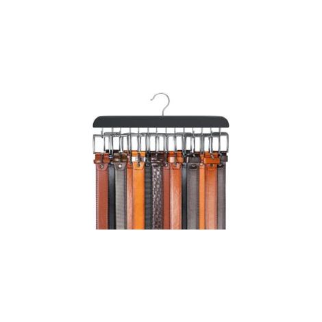 Cintre de Ceinture pour Placard Max 42 Ceintures, Organisateur de Ceinture, Accessoires de Placard avec 14 Crochets, Porte-Ceinture en Bois Robuste pour organiseurs de placards et Rangement – (1/5)