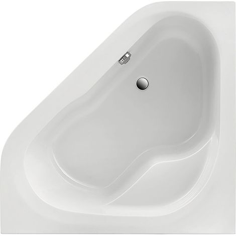 Le Sanitaire – Baignoire d'angle Appena 1350 x 1350 x 460 mm – Acrylique sanitaire teinté – Surface de rangement intégrée – Design moderne
