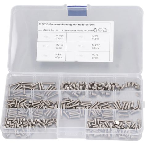 325 vis à pression en acier inoxydable 304, goujons à pression pour tôle, 6 spécifications (1/5)