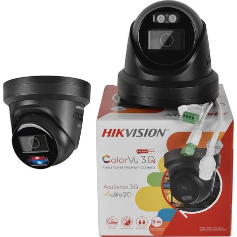 Caméra IP, 8MP Haute Définition, Audio Bidirectionnel, Bleu Rouge Clair Noir, 2.8mm (1/2)