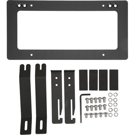 Plaque d’immatriculation avant pour Tesla Model Y 2017-2022 – Support en alliage d’aluminium noir, cadre de fixation robuste (1/5)