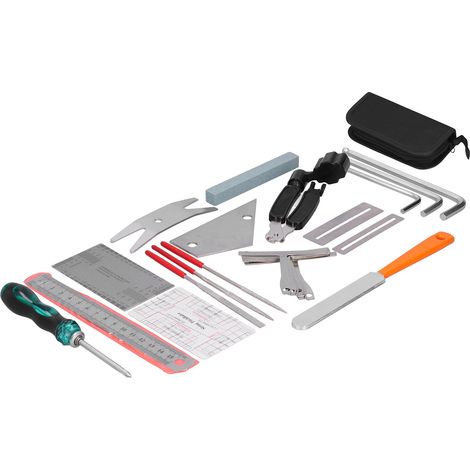 Outils de réparation de guitare, limes de polissage, kit de mesure et de réglage d'instruments de musique en acier inoxydable (1/5)