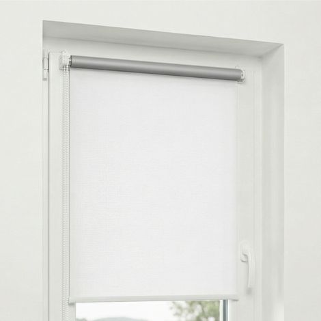 Estika - Store enrouleur occultant sans perçage - 80x150 cm - Blanc - Isolation thermique et protection solaire pour fentres intérieures - Fixation Klemmfix (1/5)