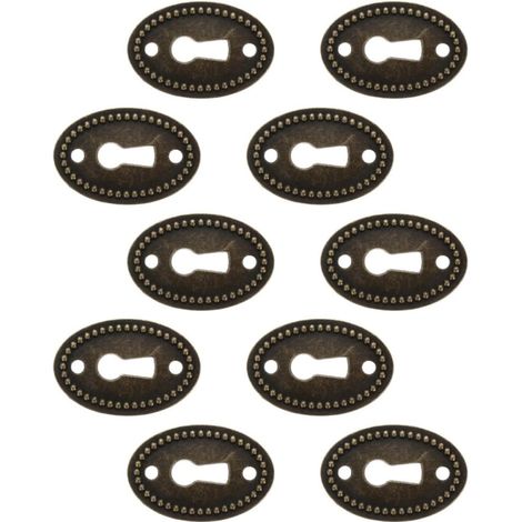 ifundom Lot de 10 plaques recouvrement ovales en alliage zinc (1/5)