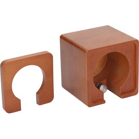 Support de porte-filtre à café en bois, avec tassage, pour porte-filtres de 51 mm, 54 mm et 58 mm. (1/5)