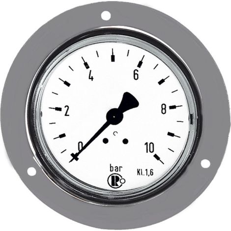 Riegler Standardmano., Frontring verchr., G 1/4 hinten, 0-25,0 bar, Ø 63 (1/2)