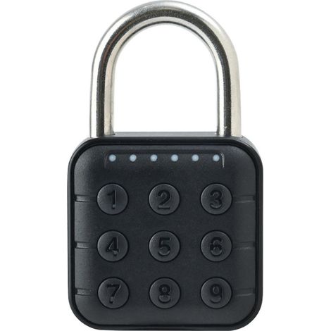 Intelligentes Vorhängeschloss – Robustes und langlebiges Vorhängeschloss für Gepäck, Kofferraum und Türen – CR2032-Taste
