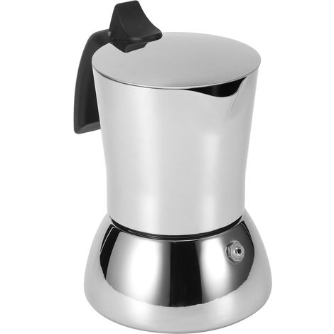 Cafetière italienne en acier inoxydable 304, type cafetière à piston, idéale pour la maison et les cafés. (1/5)