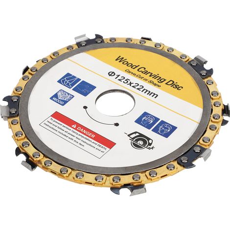 Disque de chaîne de rechange 125 mm pour meuleuse d'angle, compatible avec le bois, le contreplaqué et le métal. (1/5)