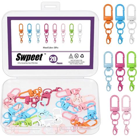 20pcs coloré métal double tête homard griffe fermoir, lanyard crochets pivotants snap, boucle de déclenchement fermoirs, crochets homard pour porte-clés bourses sangles fermeture éclaire tire (1/5)
