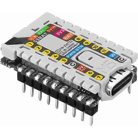 Stamp-S3Bat DIP Embedded Core Modul mit integriertem Energiemanagement ESP32-S3 M5StampS3 BAT Modul mit 2,54 Stiftleiste (1/5)
