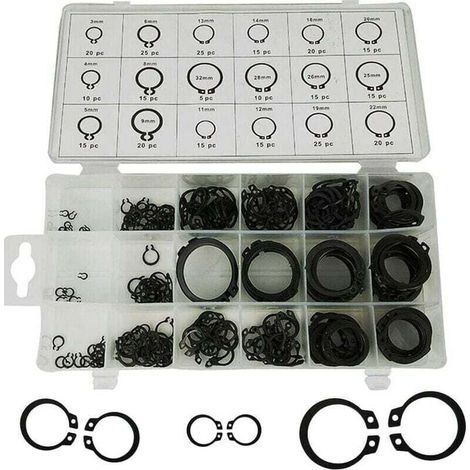 Boîte d'assortiment de circlips, 300 pièces, 18 tailles (1/4)