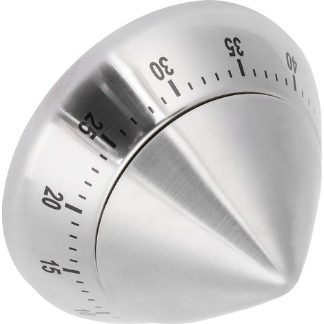 Küchentimer aus Edelstahl, mechanisch, Zeiterinnerung, Zeitmanagement, spitz zulaufend (1/5)