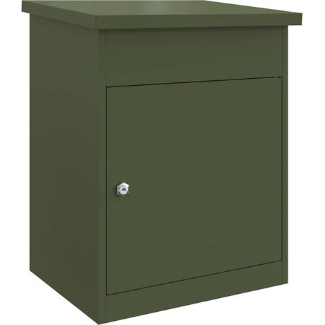Boîte de dépôt de colis Vert olive 47,5 x 38 x 59 cm Acier