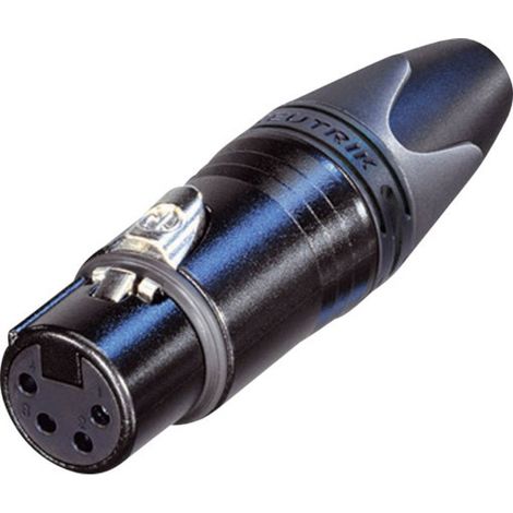 Neutrik NC4FXX-B Connettore XLR Presa dritta Numero Poli (num): 4 Nero 1 pz.