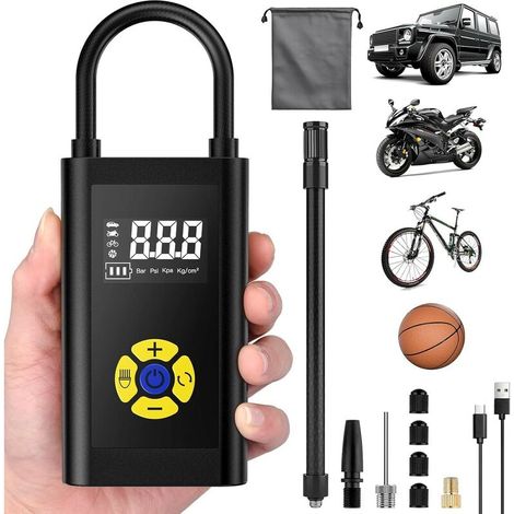 Gonfleur- Compresseur à Air Portatif, 150PSI, Type-C Charge avec Lampe LED, 7.4V, 70W (1/5)