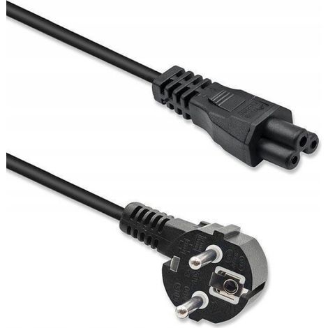 Câble D'alimentation Coudé - SCHUKO Vers IEC C5 - 1 5 M - 3 X 1 0 Mm² - Pour Ordinateur Portable
