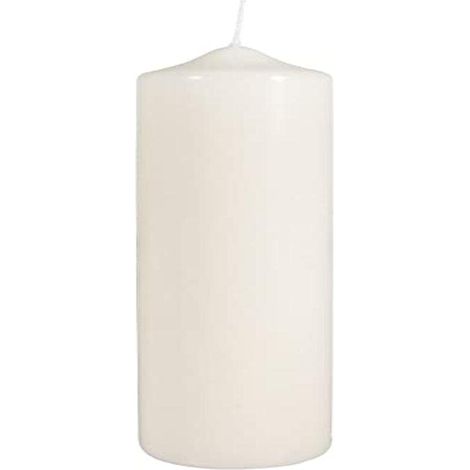 Rayher candela rotonda, color crema, altezza 25 cm, diametro 8 cm, 100% paraffina, per battesimo, lavori creativi, da decorare e colorare, 3140796 (1/2)