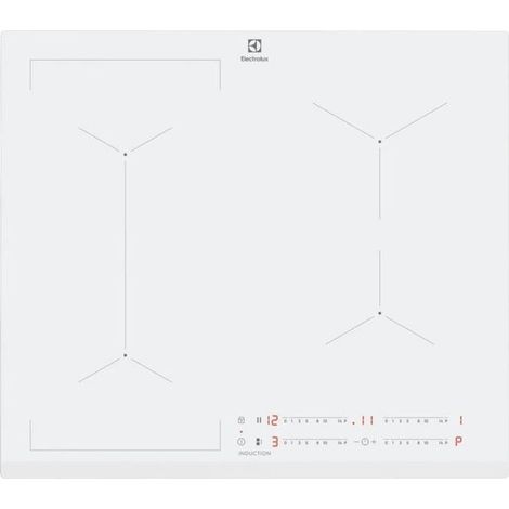 Electrolux – Plaque à induction 59 cm EIL63443BW – 4 zones de cuisson – Commande tactile – Intégré blanc – Puissance 4600W (1/2)