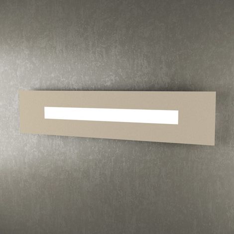 Applique Moderna Rettangolare Wally Metallo Sabbia 1 Luce 2G11 71Cm (1/5)