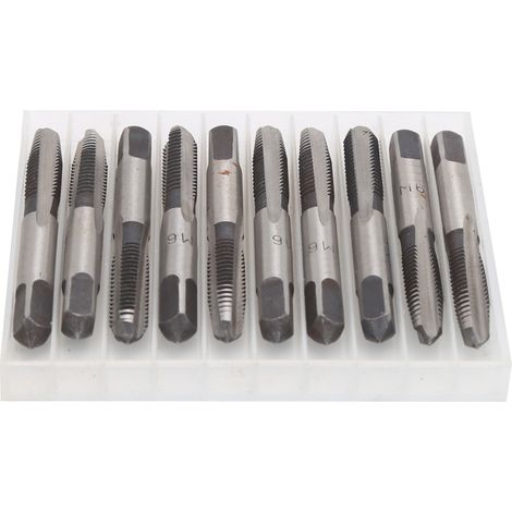 Taraud métrique en acier au carbone à filetage droit manuel, outils de quincaillerie industrielle M6 (1/5)