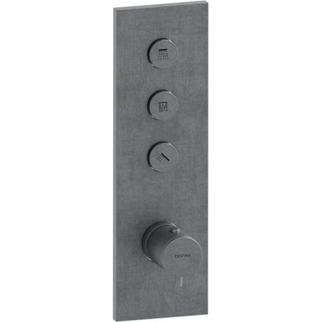 Façade Thermo Twist thermostatique 3 sorties Métal Brossé - CRISTINA ONDYNA XT61377