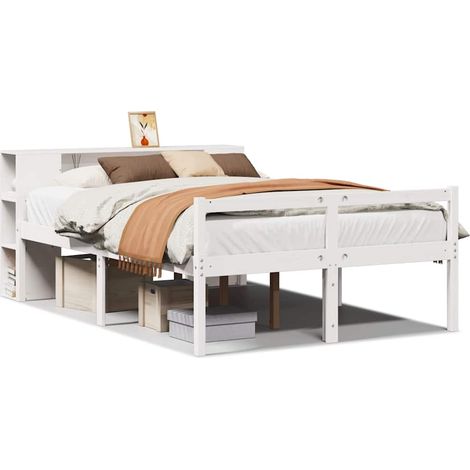 Maison Exclusive - Letto Libreria senza Materasso Bianco 160x200 cm Legno di Pino