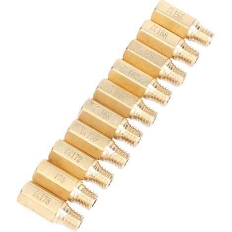 Jeu de 10 gicleurs principaux de carburateur moto, type hexagonal, compatibles Keihin PWK PWM OKO CVK NSR KSR (1/5)