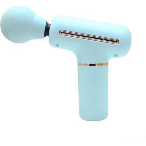 Pistola da massaggio multifunzionale in plastica, mini potente massaggiatore manuale, massaggiatore portatile per corpo, gambe, spalle e schiena, percussioni, regolabile (blu) (1/5)