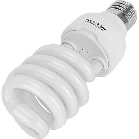 Lampe UVB 26 W à économie d'énergie pour reptiles, lézards et plantes succulentes (adaptée aux environnements désertiques) (1/5)