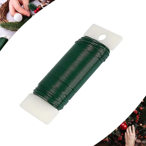 Fil de Fer Vert Fin Fleuriste pour Art Floral,Fil de Métallique Souple Loisir Creatif Bracelet Perle,pour Jardinage DIY Bijoux Décoration de Noël Tissage et Emballage Fabrication Bouquet (1/5)