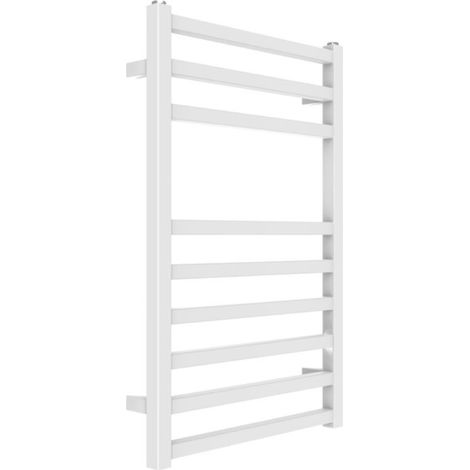 Termoarredo bagno scaldasalviette forma square calorifero termosifone bianco opaco finitura- bianco opaco - misure h770xl500xi470 mm - confezione 1