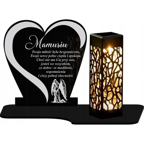 Bougie solaire extra-large – Cœur ajouré LED noir – 18,5 cm de hauteur – Résistante aux intempéries – Éclairage automatique crépusculaire