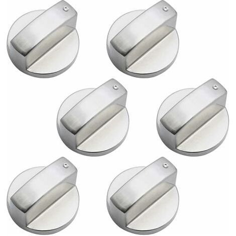 6 Pièces Boutons de Commande Universels en Métal Bouton Cuisinière à Gaz 6mm boutons de contrôle universels bouton de poêle pour cuisinière à gaz cuisinière four plaque de cuisson (1/4)