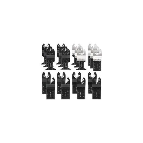 Lot de 20 lames de scie oscillantes professionnelles bois/métal, système Quick Release universel – (1/5)